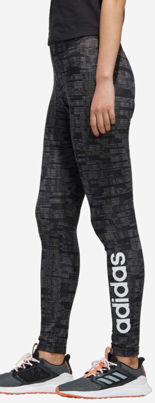 Fekete-szürke hosszú női mintás Adidas nadrág
