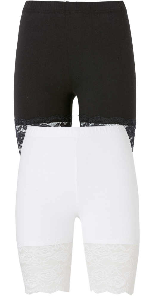 Fekete-fehér csipke nyári leggings