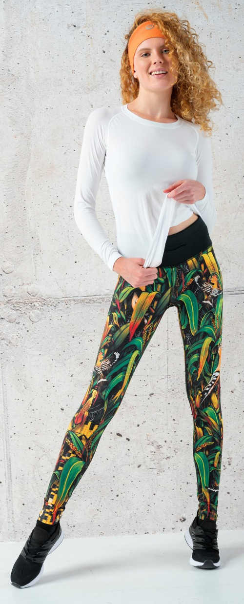 Többszínű női sportos futó leggings