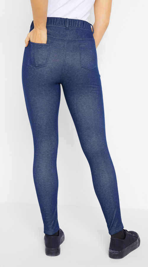 Hosszú termikus kék leggings