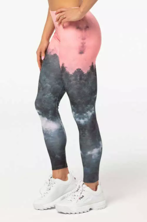 Szürke-rózsaszín hosszú leggings