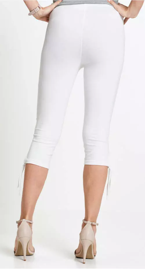 Fehér háromnegyedes leggings