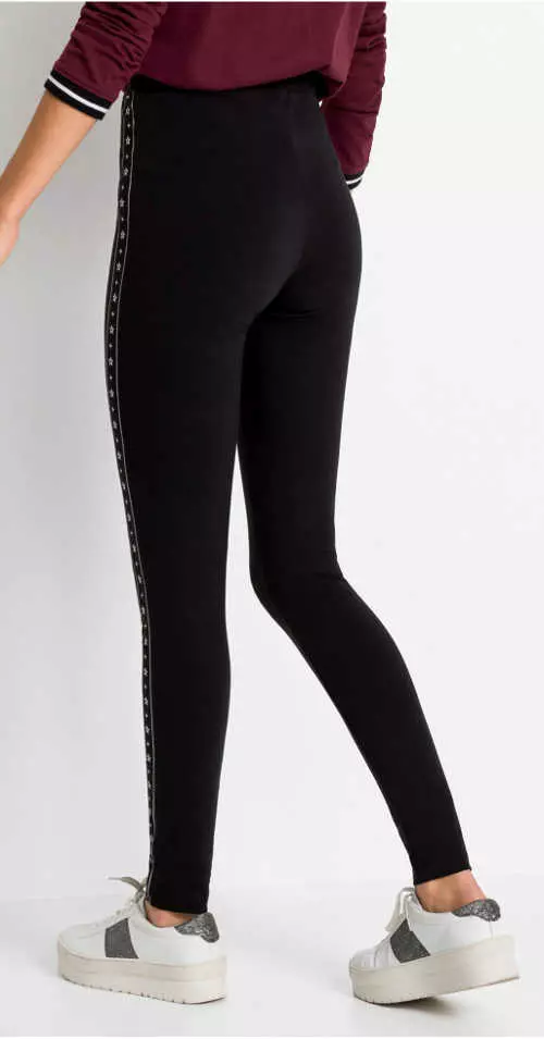 Fekete leggings magasabb derékkal