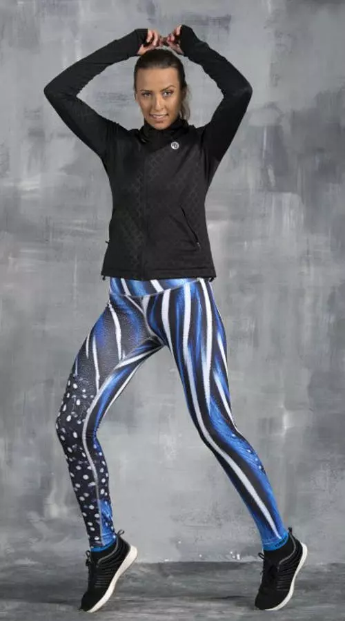 Kék női futó leggings