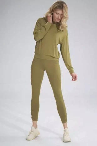 Modern női hosszú leggings hatékony lábszárrésekkel