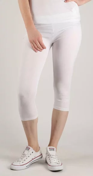 Olcsó fehér háromnegyedes leggings