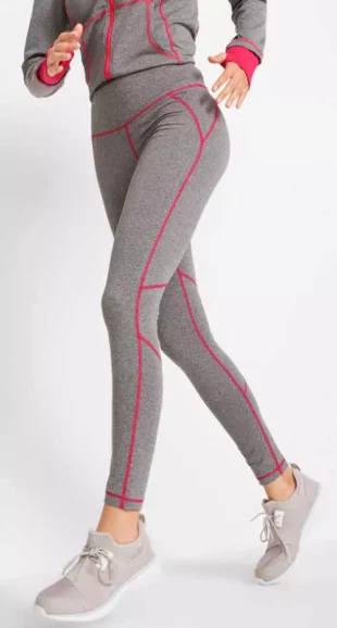 Bonprix felhúzható sport leggings kontrasztos varrással