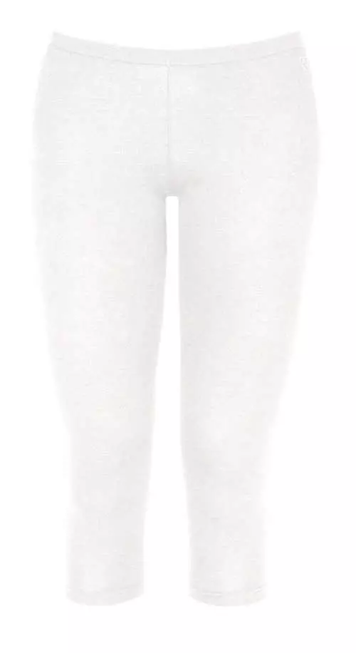 Egyszínű fehér capri leggings