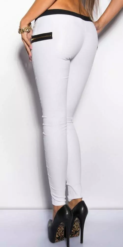 Fehér szexi leggings