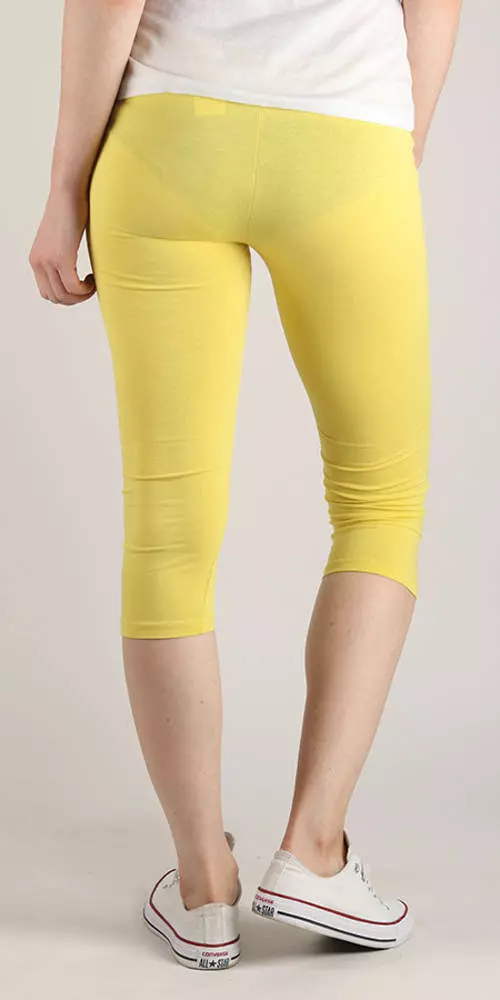 Sárga háromnegyedes leggings