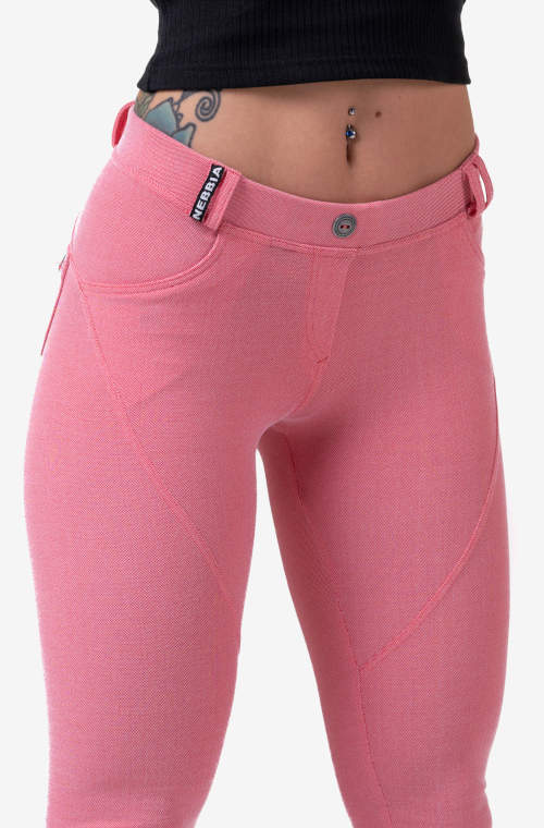 Rózsaszín nadrág leggings övhurokkal