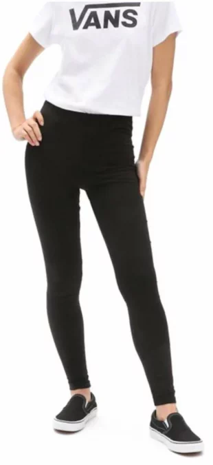 Fekete egyszínű hosszú leggings Vans