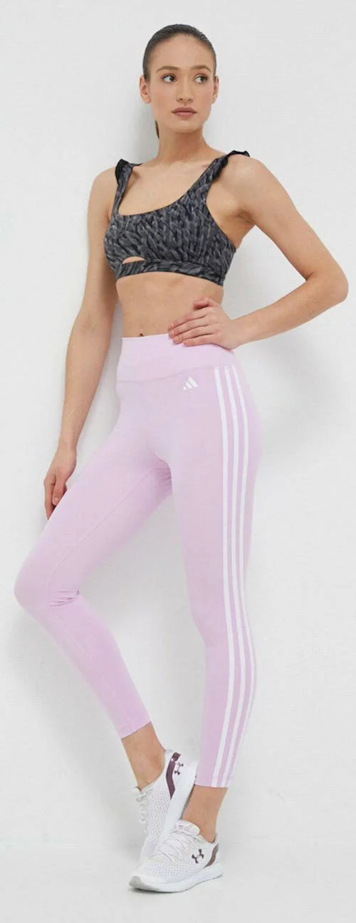 Rózsaszín női fitness leggings Adidas