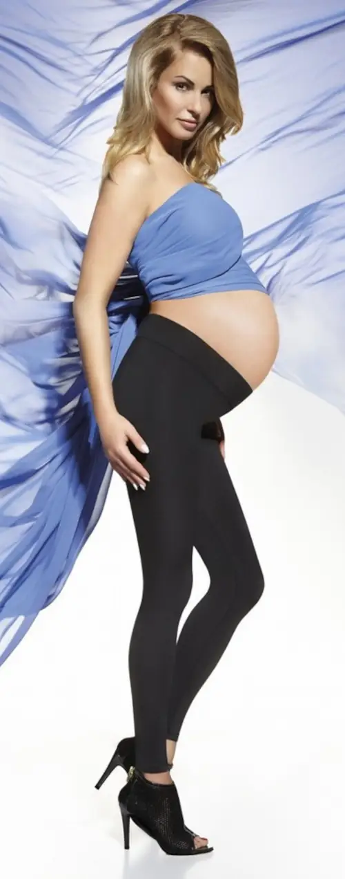Olcsó kismama fekete leggings klasszikus illeszkedés Bas Bleu Suzy