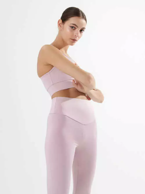 Rózsaszín hosszú leggings magas derékkal